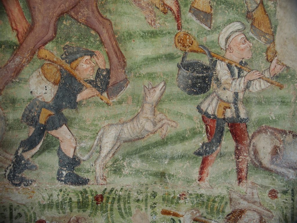 4 particolare dall'Adorazione dei Magi: i cuochi